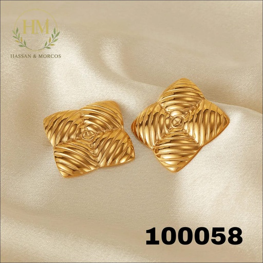 [100058] 100058حلق مربع مخطط استانلس عيار 316