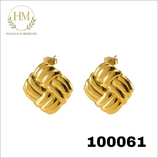[100061] 100061حلق مربع خطوط متداخله  استانلس عيار 316