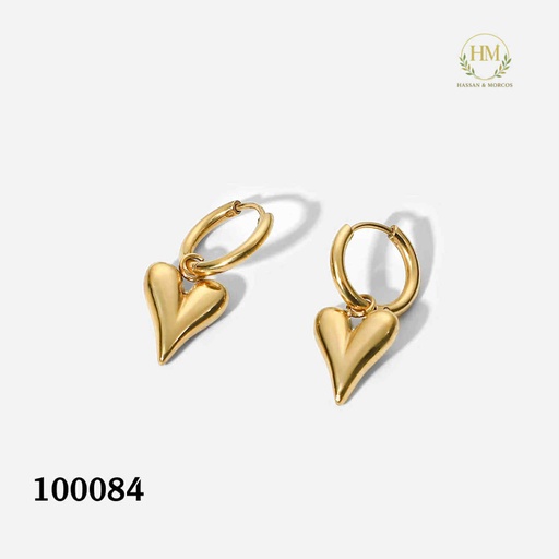 [100084] 100084حلق قلب مسحوب  استانلس عيار 316