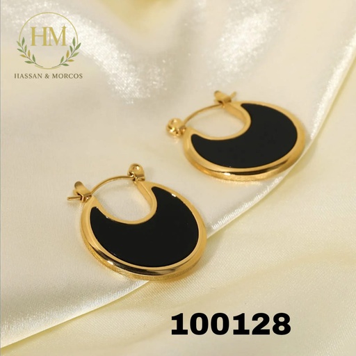 [100128] 100128حلق نصف دايره اسود  استانلس عيار 316