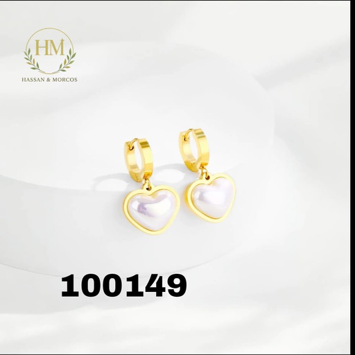 [100149] 100149حلق قلب ابيض  استانلس عيار 316