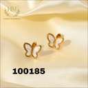 100185حلق فراشه صدف ابيض  استانلس عيار 316