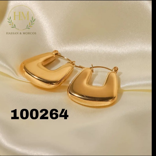 [100264] 100264حلق نص مربع بومبيه  استانلس عيار 316