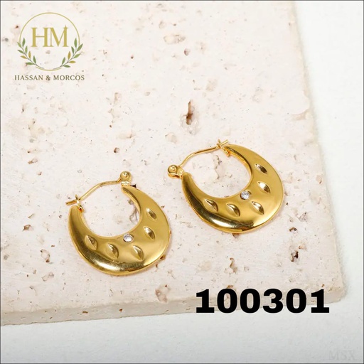 [100301] 100301حلق نصف دايره محبب استانلس عيار 316