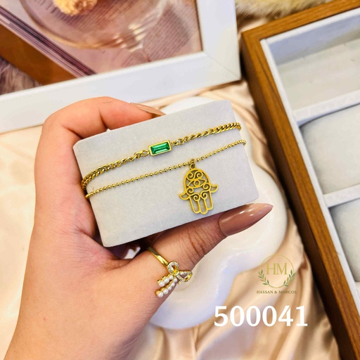 [500041] 500041انسيال كف وفص اخضر استانلس عيار 316