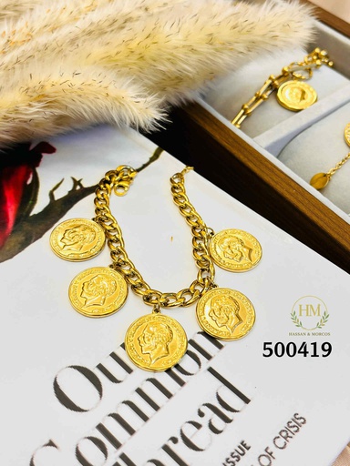 [500419] 500419انسيال كوين  استانلس عيار 316  جولد 