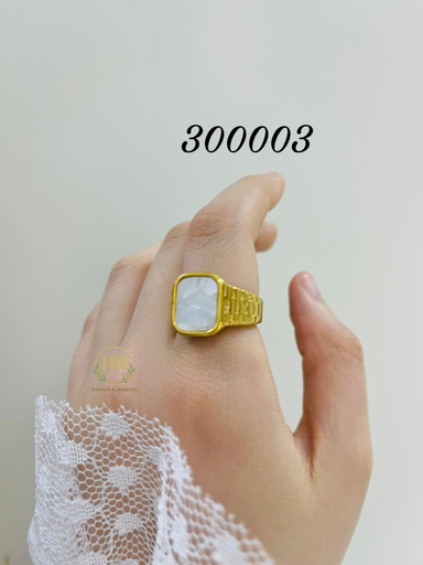 [300003] 300003خاتم  رولكس فص ابيض استانلس عيار316