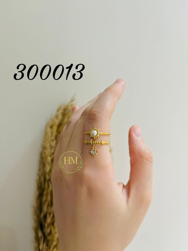 [300013] 300013خاتم نجمه  استانلس عيار316