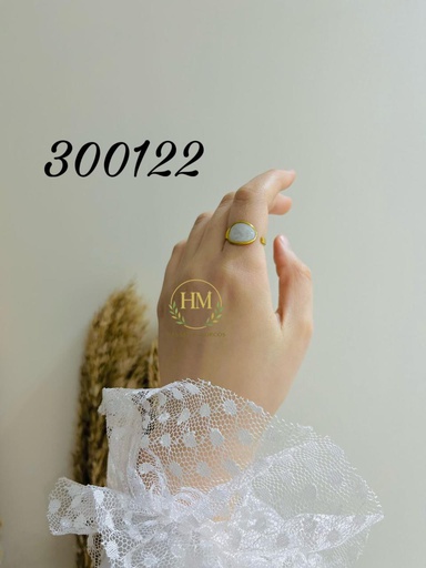 [300122] 300122خاتم صدف ابيض  استانلس عيار316