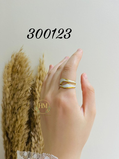 [300123] 300123خاتم صدف ابيض استانلس عيار316