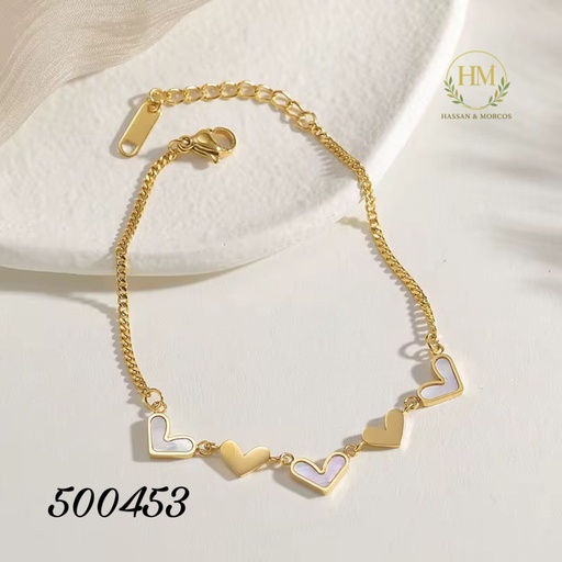 انسيال قلوب استانلس عيار 316 500453 ابيض واسود